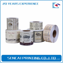 Sencai custom Dry red wine Label sticker self-adhesive in roll